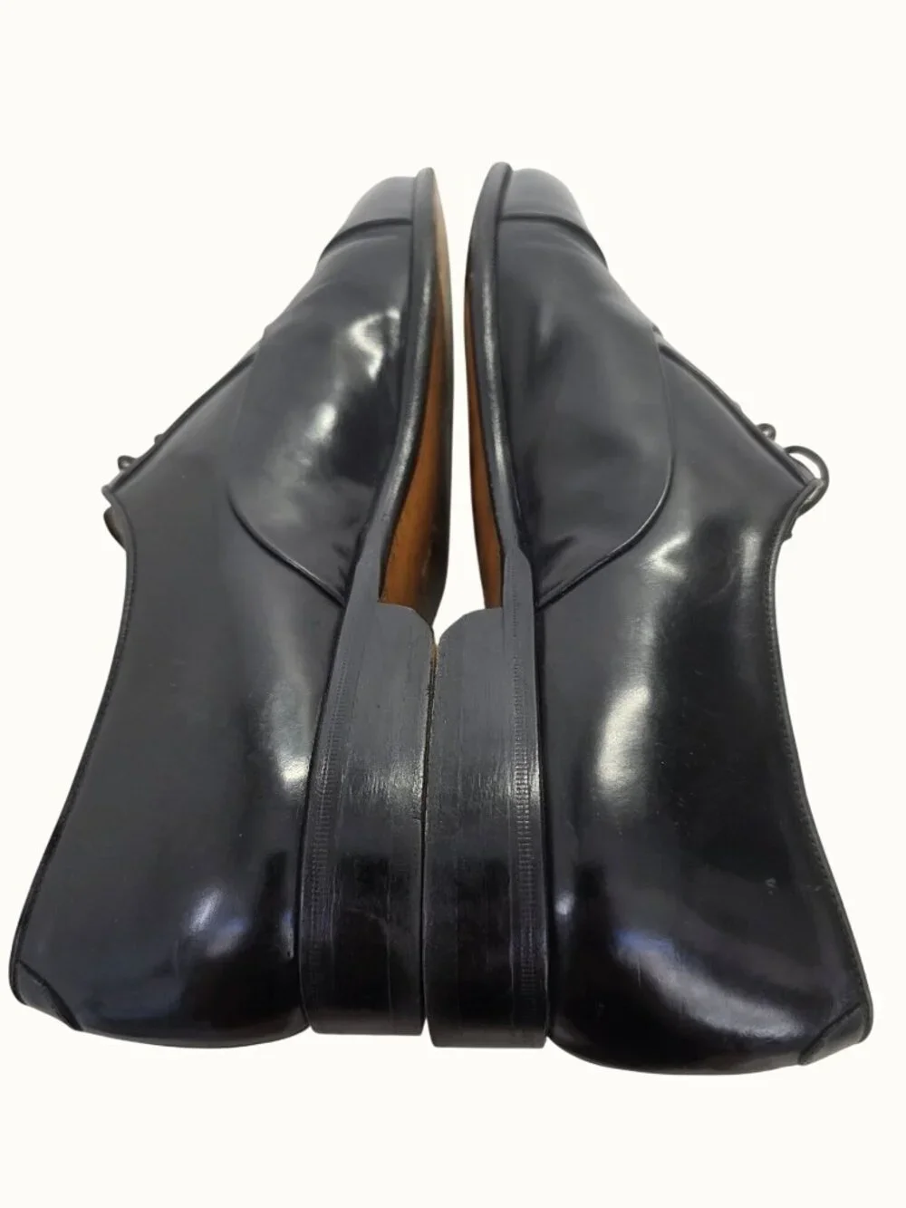Nordstrom Mens Black Leather Oxford Shoes Size 13W Handmade in Italy Y2K